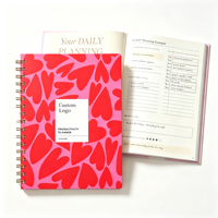 Agenda hebdomadaire personnalisé A5 2027 avec logo sur mesure, suivi des objectifs, carnet de notes et journal académique personnalisé