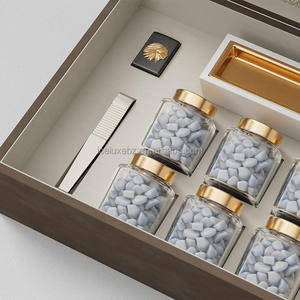 Caja de Perfume de Madera y Cuero de Lujo Personalizada de Fábrica, Caja de Regalo de Perfume de Madera <span class=keywords><strong>MDF</strong></span>, Caja de Embalaje de Perfume Oud con Tapa - Product Image 4