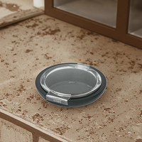 Mini boîte vide transparente à couvercle rabattable en ABS pour échantillon de fond de teint compact, anti-cernes, fard à paupières, format 1g
