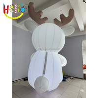 Nouveau Style Géant Parti Parade Gonflable Mascotte Costume Gonflable Blanc Cerf Costume