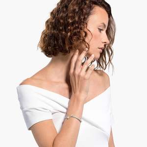 <strong>Swarovski</strong> Mesmera Collection Gold <strong>Bangle</strong> Heart White - Product Image 4