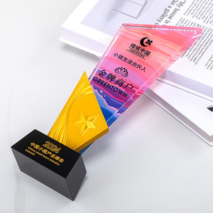 Crystal Five Pointed Star <b>Trophy</b> Laser <b>Engraved</b> Durable Award For Conference Etiquette Supplies - Product Image 4