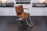 [ECCLIM]EC-010 Fauteuil de Barbier Premium en Acier Inoxydable, Mobilier Commercial Design Moderne, Toutes Saisons, Extérieur, Coiffure