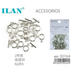 Connettori Metallici ILAN 8g Bianco K per Accessori di Gioielleria - Product Image 1