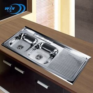 De Cocina Doble <span class=keywords><strong>Double</strong></span> Bol Sus 316 Évier de Cuisine Évier de Cuisine Modernité Fregadero Acier Inoxydable Contemporain avec Plateau 5 Ans - Product Image 1