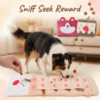 Tapis de reniflement pliable pour chien, jouet interactif de recherche et de jeu, tapis d'alimentation lente avec couineur BB pour stimulation mentale