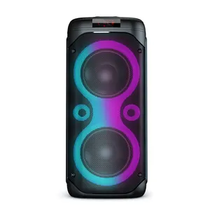 Karaoke pa system set wireless outdoor blue tooth speaker microphone remote control hi fi dj sound system