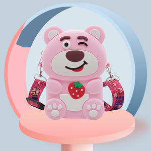 กระเป๋าใส่เหรียญสะพายไหล่ได้2024สำหรับเด็กผู้หญิงเด็กผู้ชายผู้หญิงกระเป๋าใส่เหรียญขนาดเล็กกระเป๋าซิลิโคนลายการ์ตูน - Product Image 4