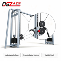 Machine de musculation professionnelle à poulies croisées doubles réglables, équipement de fitness avec pile de poids OEM ODM