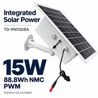 Kit de batterie solaire intégré à panneau monocristallin 15W 88.8Wh PWM IP65 étanche 18V pour modules de surveillance compatibles