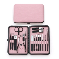 Ensemble de manucure et pédicure en acier inoxydable, 18 à 20 pièces, coupe-ongles, kit de toilettage, outil de beauté portable pour les soins des pieds, emballage en boîte