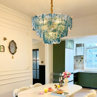Lustre en verre de luxe français, luminaire suspendu moderne pour villa, salon, chambre à coucher, salle à manger, décoration d'hôtel