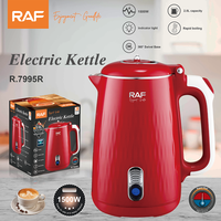 Bouilloire électrique RAF 2.0L R.7995 1500W, ébullition rapide, voyant lumineux, base pivotante à 360°, arrêt automatique, pour usage quotidien en cuisine