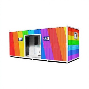 ห้องน้ำเคลื่อนที่สีสันสดใส ดีไซน์ทันสมัย รูปทรงสี่เหลี่ยมผืนผ้า ระบายอากาศได้ดี เหมาะสำหรับใช้งานกลางแจ้ง - Product Image 1