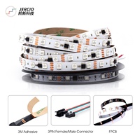 SK6812 / WS2812 / XT1511-WWA blanc chaud blanc froid ambre 5050 SMD 5050 rgb LED bande Cob LED bande 24V étanche à l'eau LED bande