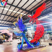 Águila Doble Animatrónica de Tamaño Real Personalizada para Decoración de Parques Temáticos y Zonas de Vida Silvestre