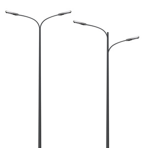 Poteaux d'éclairage LED en acier Q235 de 8m, 10m, 12m à bras simple ou double pour routes et autoroutes - Product Image 3
