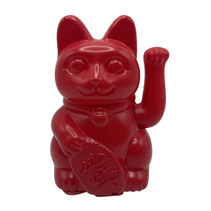 Gatto Portafortuna di Alta Qualità Fatto a Mano, Personalizzato ed Ecologico, Maneki Neko con Mano che Saluta, 30cm, in Plastica, con Batteria AA, per Diwali e Casa - Product Image 2