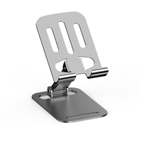 Support de téléphone portable en métal de bureau rotatif à 720 degrés en acier au carbone avec revêtement en poudre