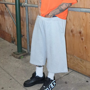 Custom Sweat <b>Shorts</b> French Terry Long Streetwear Baggy <b>3</b>/<b>4</b> Long Sweat <b>Shorts</b> - Product Image 2