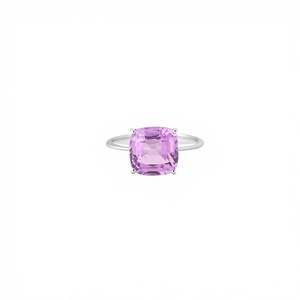 Anillo Solitario de Kunzita Rosa Natural de Lujo, Oro Sólido de 14K, Regalo de Compromiso y Boda, Proveedor Mayorista OEM ODM - Product Image 1
