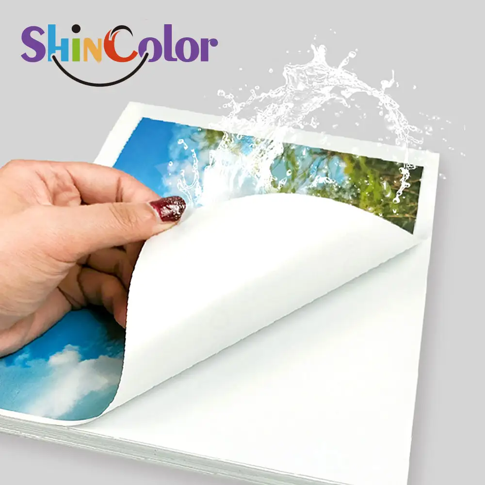 ShinColor עצמי דבק נייר צילום מבריק ומאט 120gms מכתב גודל 20 גיליונות חבילה