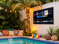 Téléviseur intelligent Android 4K extérieur 65 pouces, étanche IP55, affichage numérique, haut-parleur intégré, animation, luminosité 1000 nits
