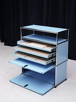 Original Fabrik Maßgefertigter Modularer Faltbarer Edelstahlschrank Wiederkonfigurierbare Wand- und Bodenauslage Modernes Platzsparendes Heim-Display