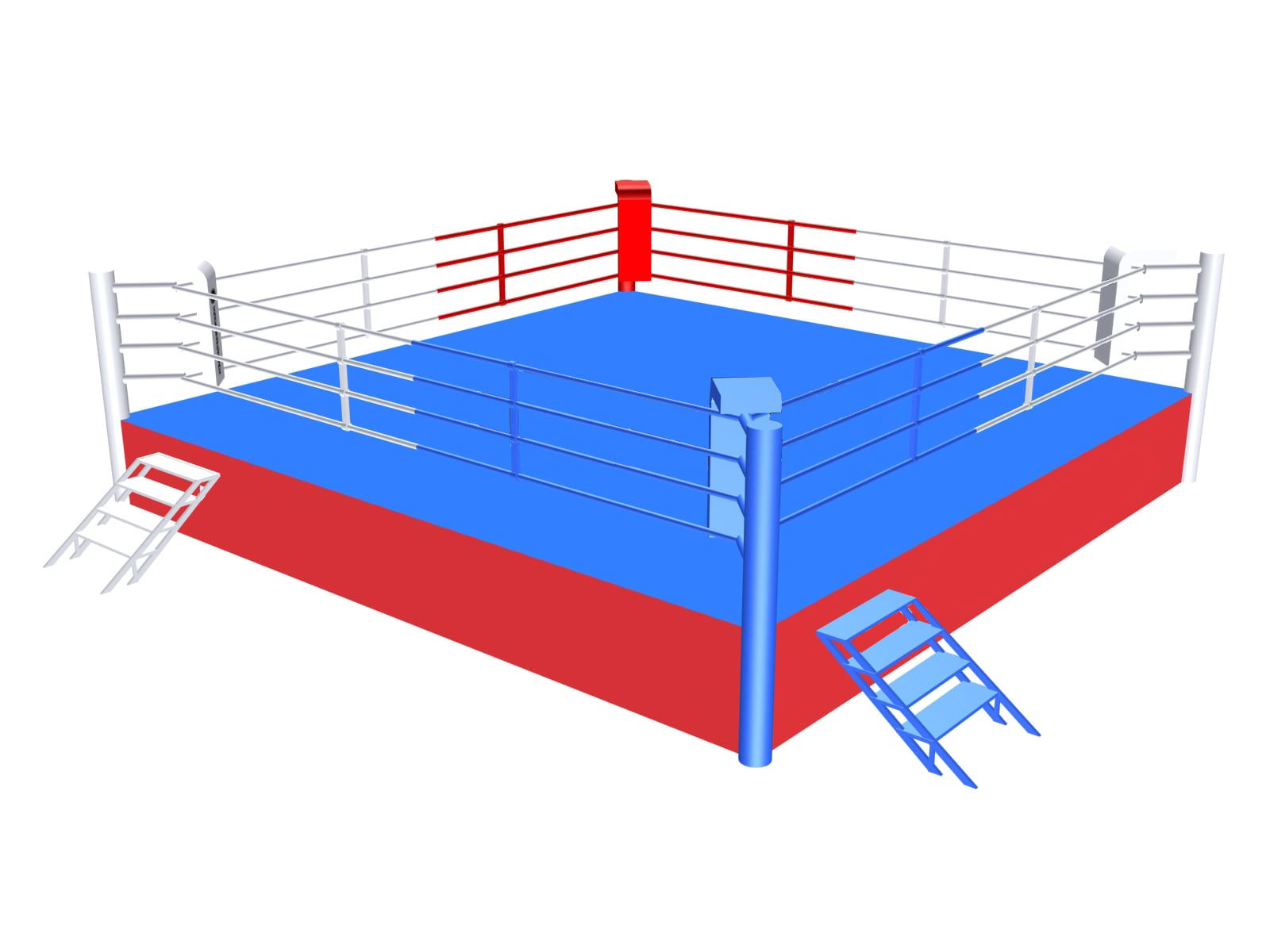 Ring de boxe Bleu, service sur mesure tous azimuts