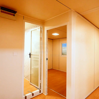 Maison conteneur préfabriquée à bas prix de 40 pieds, micro-hôtel pliable, entrepôt avec conception détachable, panneau sandwich