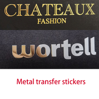 Autocollant de transfert thermique en vinyle, feuille d'or transparente, métal nickel, 3D, logo uv, décalcomanie, 50 pièces