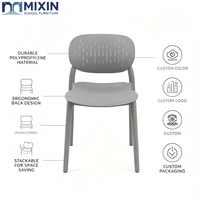 Chaise de bureau empilable en plastique PP, couleur personnalisée, légère, écologique, hauteur réglable, pour réunions, salle à manger, chambre