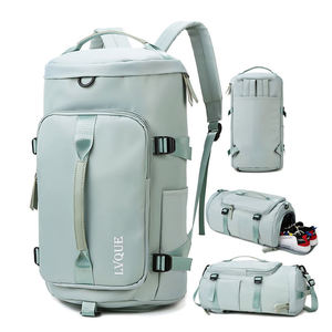 Gran oferta 2024, mochila de nailon para deportes al aire libre para hombres, bolso de mano impermeable para fin de semana con cierre de cremallera rosa, bolsa de viaje personalizada
