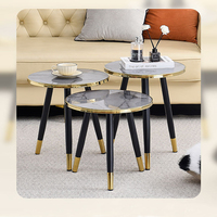 Ensemble de table d'appoint basse en bois minimaliste contemporaine haut de gamme personnalisée pour la maison Meubles élégants et durables pour le salon