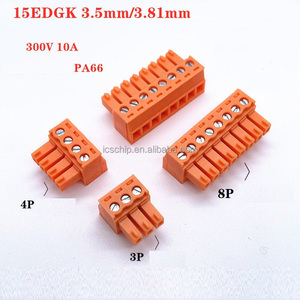 Connecteurs Orange 2EDGK 15EDGK 3.5mm 3.81mm 2P-16P, bornier enfichable, prise d'extrémité - Product Image 2