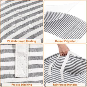 Wholesale Rect Stripe Clothes Collapsible Toy Storage Boxes <b>Foldable</b> Dirty <b>Laundry</b> <b>Basket</b> <b>Laundry</b> Bag for Clothes <b>Laundry</b> Hamper - Product Image 4