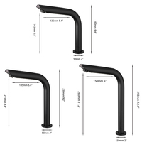 Robinet de lavabo à montage sur plan, style traditionnel, en acier inoxydable, finition chromée, avec capteur sans contact, mélangeur d'eau chaude/froide, céramique
