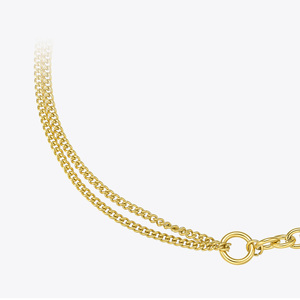 고품질 18K 금도금 스테인리스 스틸 싱글 및 더블 체인 목걸이 셀프 행잉 펜던트 P203070 - Product Image 5