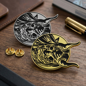 Set <span class=keywords><strong>de</strong></span> pines <span class=keywords><strong>de</strong></span> metal <span class=keywords><strong>de</strong></span> aleación <span class=keywords><strong>de</strong></span> zinc con temática <span class=keywords><strong>de</strong></span> <span class=keywords><strong>terror</strong></span> vintage, estampados en relieve y esmaltados en 3D, personalizados <span class=keywords><strong>de</strong></span> fábrica para coleccionistas - Product Image 3
