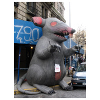 Haute souris gonflable géante gonflable de bande dessinée de souris pour annoncer la décoration de rue