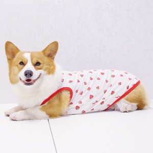 Rompi Hewan Peliharaan OEM ODM Bahan Katun 100% Lembut untuk Anjing Kecil Kucing Ramah Kulit Tanpa Lengan Baju Anak Anjing Kucing Rompi Hewan Peliharaan Atasan Musim Panas Anjing Kucing - Product Image 4