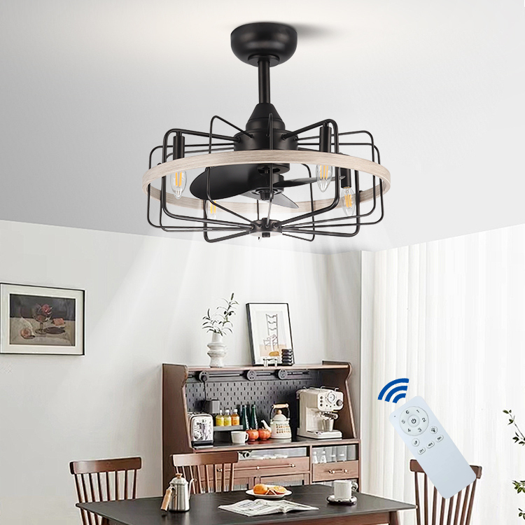 Best-selling Modern Interior with Iron Bedroom Living Room Remote Control Led Ceiling Fan Light