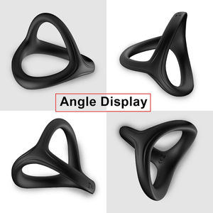 Silikon Hahn/<span class=keywords><strong>Penis</strong></span> Ringe Set Langlebige Sexspielzeug für Erwachsene für Männer oder Paare Erektion verbesserung - Product Image 4