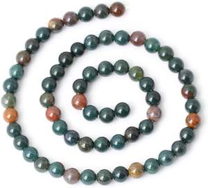 자연 8mm Bloodstone 보석 부드러운 둥근 구슬 DIY 공예 디자인 치유 1 스트랜드 15" - Product Image 5