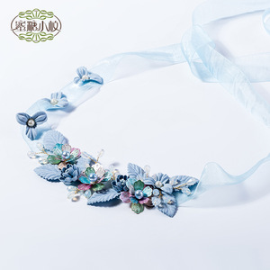 de alta calidad hermoso pelo bandas elegante baile diademas flor chica de los niños de la boda casco - Product Image 6