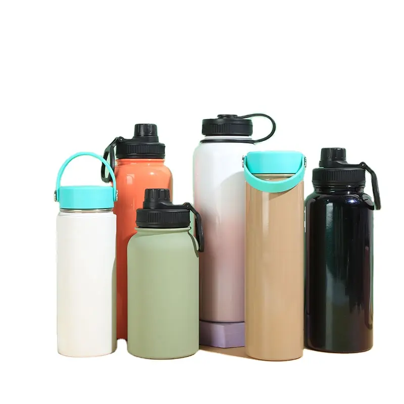 Bicchiere personalizzato isolato con Logo eco-friendly isolato bottiglia di acqua 2 In 1 coperchio