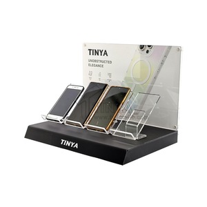 Tùy chỉnh rõ ràng Acrylic điện thoại hiển thị đứng với minh bạch chủ Máy tính để bàn tổ chức cho cửa hàng bán lẻ nhà văn phòng - Product Image 4