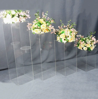 Support à fleurs séparable en acrylique transparent, moderne, durable, de haute qualité, pour gâteaux, présentoir de mariage, décoration de scène pour la famille