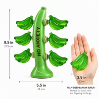 Jouet sensoriel détachable en forme de banane, souple, à remontée lente, apaisant et anti-stress