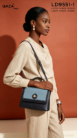 QAZA Sacs à Main Femme 2026 Nouvelle Collection Grande Capacité en Cuir PU avec Bord Cousu, Ensemble Sac à Bandoulière et Sac à Main 2-en-1 pour Dames